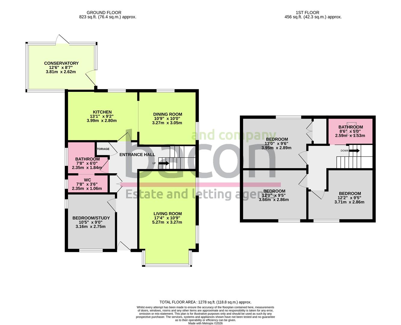 Floor Plan | Bungalow - Detached | Church Close, Lancing, BN15 | For Sale